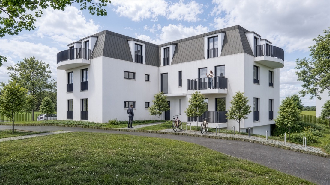 Vicent Architekten Wohnanlage Grünheide Ansicht Nordost